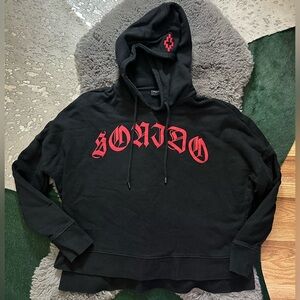 Marcelo Burlon County of Milan Cropped Sweatshirt in Black and Red